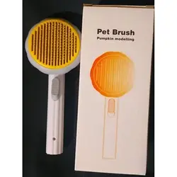 Гребінець для вичісування вовни свійських тварин Hipetime - Pet Brush pumpkin Білий