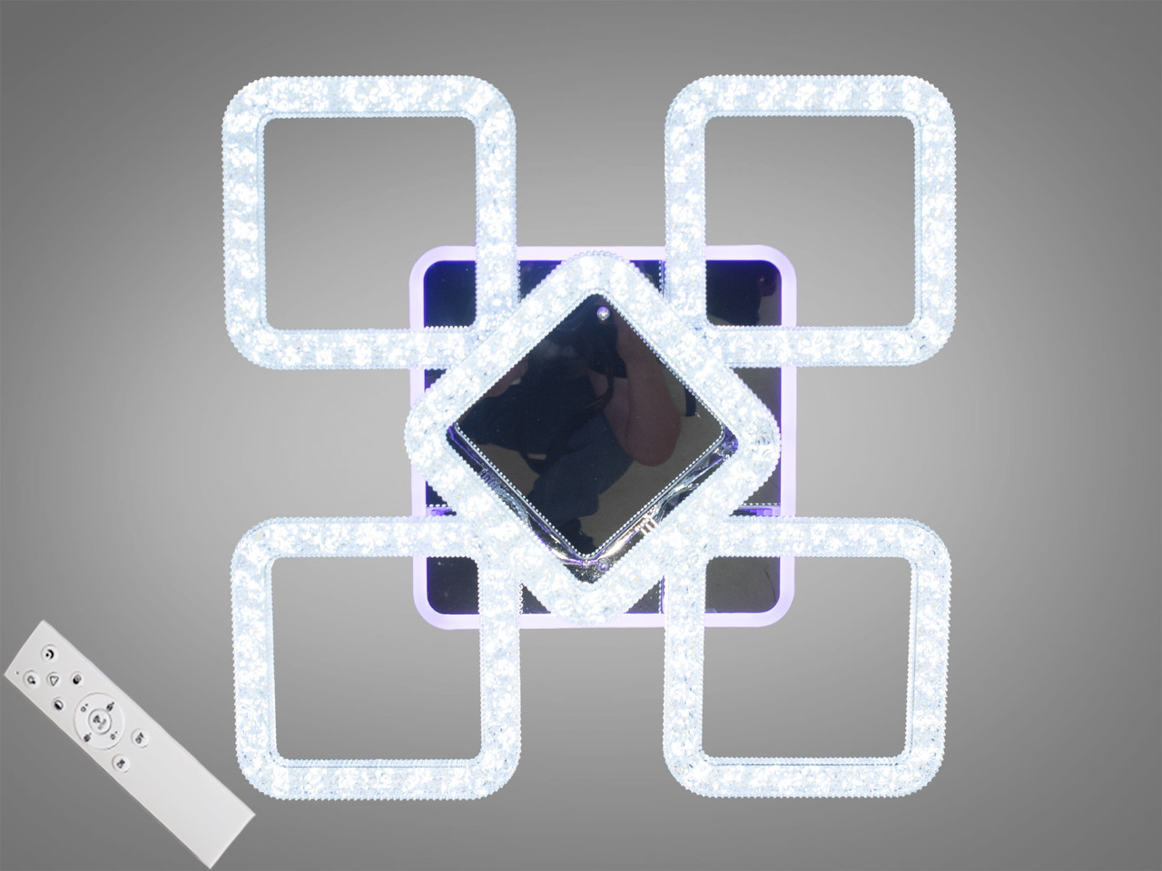 Яскрава стельова люстра MX2771/4+1L HR LED 3color dimmer