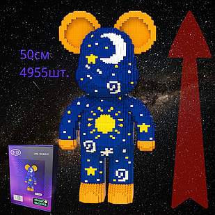 Конструктор Magic Blocks 3D-наноблоки у формі ведмедика Bearbrick "Stars" Зірковий ведмедик