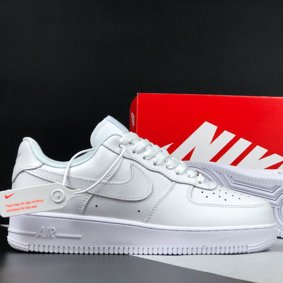 Чоловічі кросівки Nike Air Force шкіряні стильні молодіжні білі