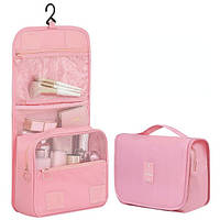 Дорожня косметичка сумка органайзер для косметики і аксесуарів підвісна Рожевий (60482)