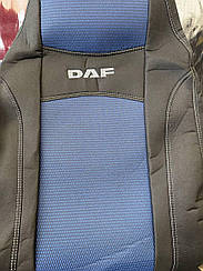 Чохли на DAF XF 95 1+1 (Синій) 2002-2006 (Nika) на сидіння (висока спинка)