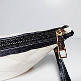 Косметичка прямокутної форми шкірозамінник колір бежевий 1116, фото 5