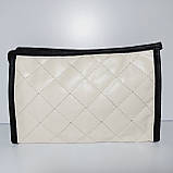 Косметичка прямокутної форми шкірозамінник колір бежевий 1117, фото 2