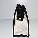 Косметичка прямокутної форми шкірозамінник колір бежевий 1117, фото 3