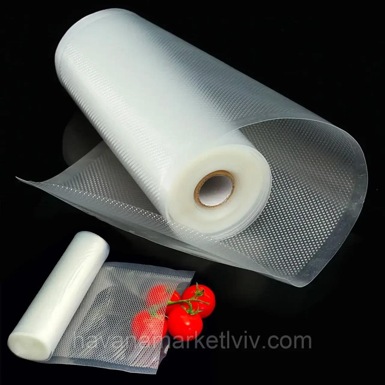 Вакуумный рулон для вакуумного упаковщика еды 5м х 15см, Рифленые гофрированные пакеты в рулоне 5м х 15см TVST - фото 7 - id-p2113789985