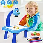 Дитячий стіл проектор для малювання Projector Painting з музикою підсвічуванням і фломастерами, фото 6