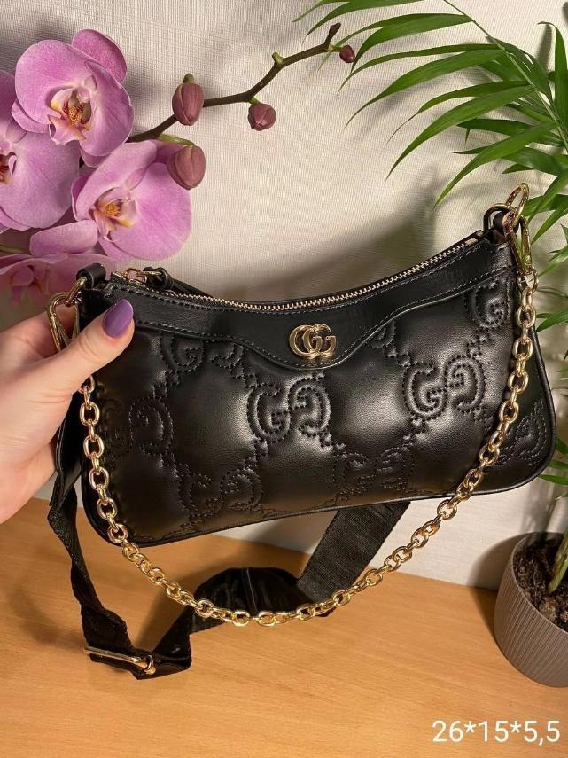 Жіноча сумка Gucci, 26*15*5.5см, чорна, 931518