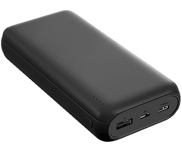 Універсальна швидка мобільна батарея Power Bank DX382 20000mAh Зовнішній акумулятор чорного кольору