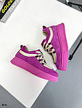 Яскраві жіночі кросівки повсякденні на кольоровій підошві, фото 7