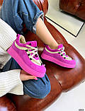 Яскраві жіночі кросівки повсякденні на кольоровій підошві, фото 9