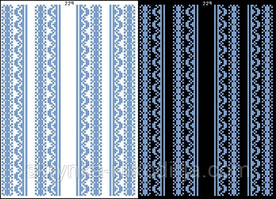 ФЛ-229 Водорозчинний пришивний флізелін з нанесеним малюнком 20х30см (Барвиста вишиванка)