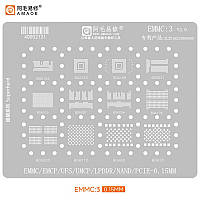 Трафарет BGA Amaoe EMMC:3 BGA162/BGA153/BGA169/BGA221/BGA315/BGA297/BGA254/BGA178/BGA200/BGA110 0.15mm V2.0