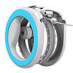 Повідець-рулетка для собак WAUDOG R-leash, кругла, XS-M, до 40 кг, 2,9 м, світловідбивна стрічка блакитний, фото 5