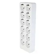 Колодка електрична на 12 входів (на 12 гнізд) біла FAR LARA F150