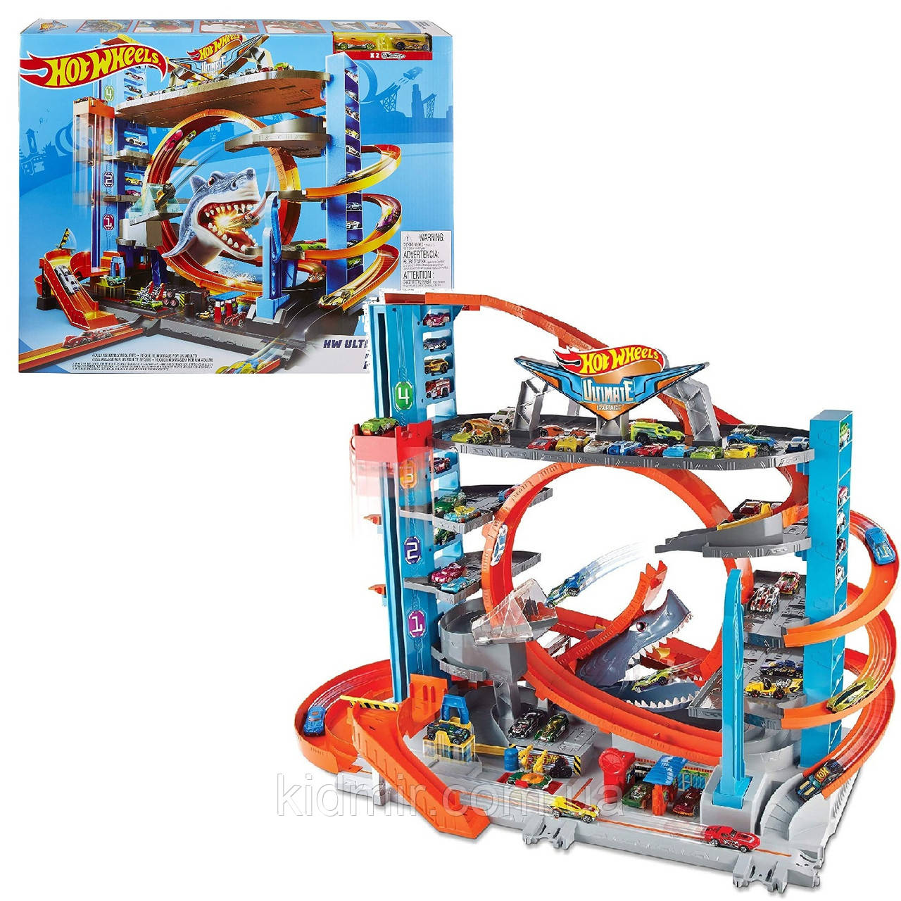 Hot Wheels Ultimate Garage FTB69 Трек Хот Вілс Міський Гараж з Акулою