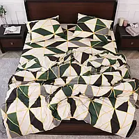 Двуспальный комплект постельного белья с цветным геометрическим принтом 180*220 из Бязи Gold Черешенка
