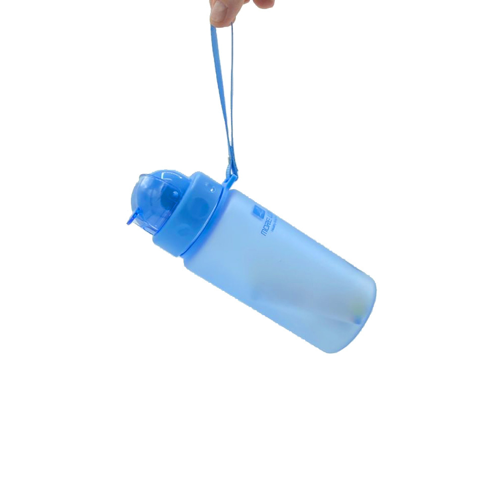 Пляшка для води CASNO 400 мл MX-5028 More Love Блакитна із соломинкою - фото 3 - id-p2113807622
