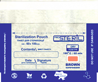 Крафт пакеты для стерилизации ProSteril 60 мм/100 мм Білі 100 шт (22961Gu)