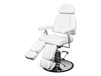 Кресло под педикюр с раздельной раздвижной подножкой гидравлическое кресло для педикюра БЕЛОЕ 227В2