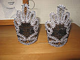 Рукавички мітенки весільні, на випускній, для вечірки, мереживні.Ручна робота., фото 3