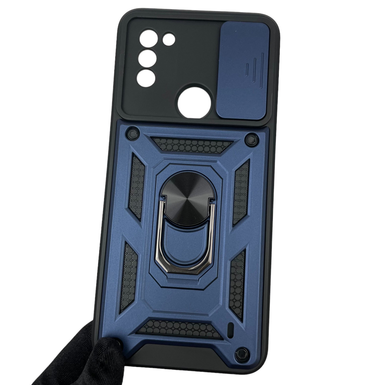 Чехол для Nokia C31 бронированный с кольцом со шторкой на нокиа с31 ...