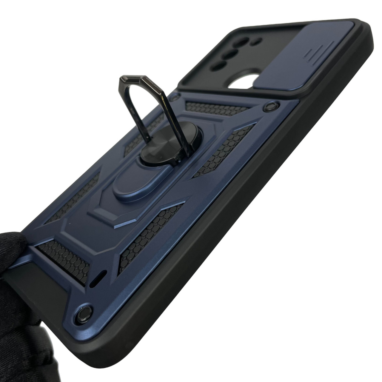 Чехол для Nokia C31 бронированный с кольцом со шторкой на нокиа с31 ...