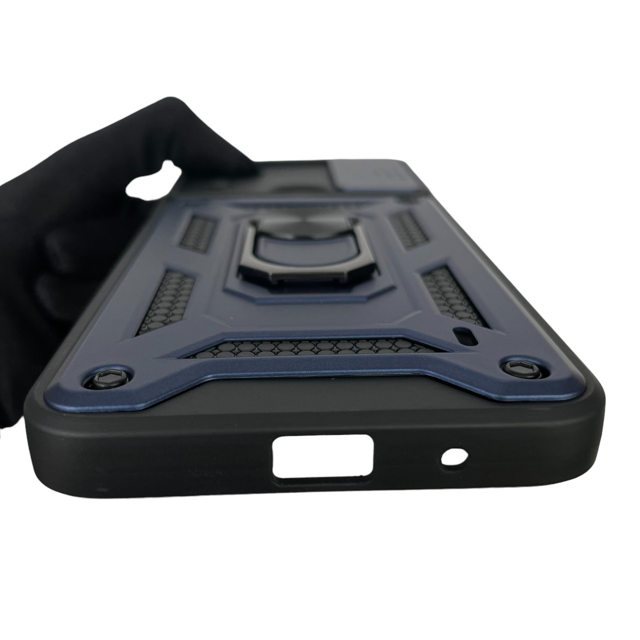 Чехол для Nokia C31 бронированный с кольцом со шторкой на нокиа с31 ...