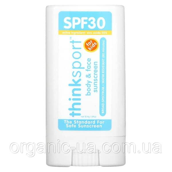 Think, Thinksport, Face & Body, солнцезащитный стик для детей, SPF 30,