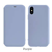 Чехол-книжка Hoco Colorful series liquid silicone case для Apple iPhone X/XS Purple