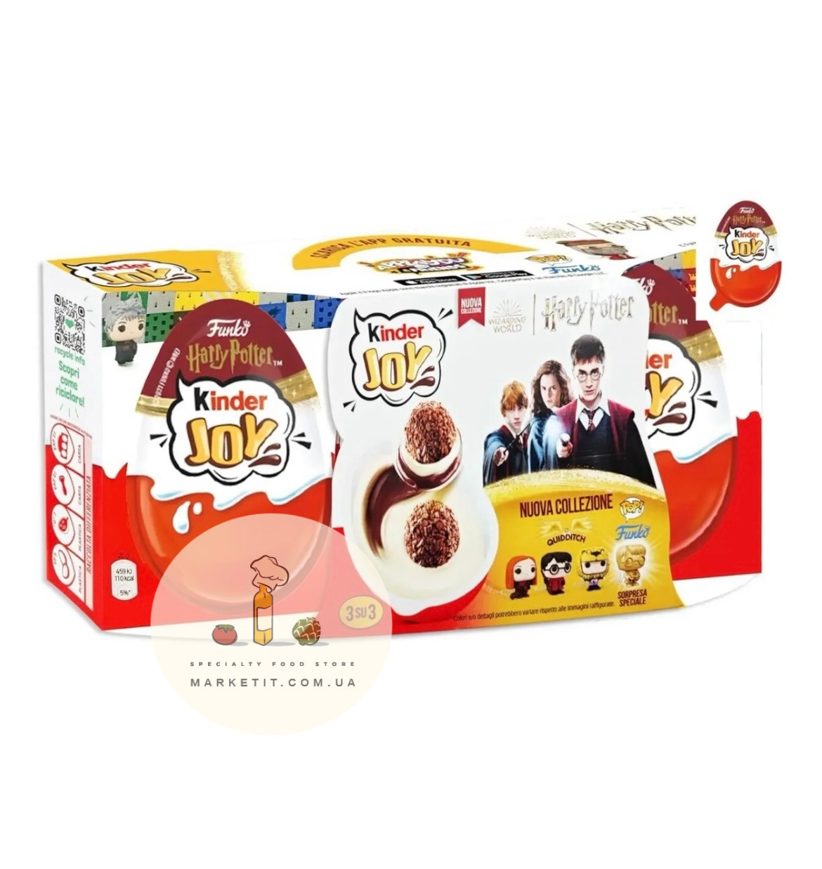 Яйце Гаррі Поттер Квіддич Kinder Joy Funko Harry Potter Quidditch 3 х 20 г.