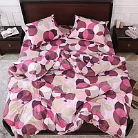 Разноцветный семейный набор хлопкового постельного белья с геометрическим узором из Бязи Gold от Черешенка