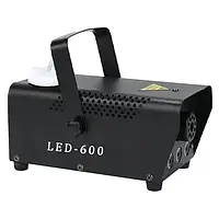 Генератор тумана дым машина дымогенератор RGB подсветка ДУ 500W LED-600 black