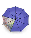Парасолька жіноча автомат Susino №466 9 спиць 3 складання Фіолетовий, фото 2