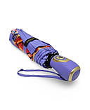 Парасолька жіноча автомат Susino №466 9 спиць 3 складання Фіолетовий, фото 3