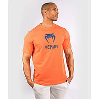 Футболка Venum Classic T-Shirt - Orange/Navy Blue S