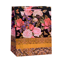 Пакет подарочный бумажный Stenson YM01029-L Roses 31x42x12см