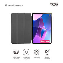 Чохол книжка TPU ArmorStandart Smart Case для Lenovo Tab P12 Pro Black (ARM61451), фото 4