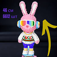 Конструктор 3D Magic Blocks в виде зайчика Диджей Rabbit DJ 6612 Деталей