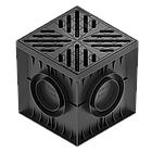 Точечний дренаж HAURATON Recyfix Point 30/30 (300х 300х 300), PE-PP (чорний) з корзиною для сміття,