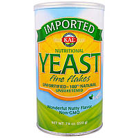 Пищевые дрожжи Nutritional Yeast KAL мелкие хлопья 220 г LP, код: 7586570