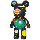 Конструктор Magic Blocks 3D Наномагічні блоки у формі ведмедика Bearbrick "Космос", фото 4