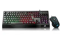 Игровая клавиатура проводная и мышь Zeus M-710 LED Gaming Keyboard