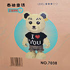 Конструктор 3D Magic Blocks у формі ведмедика Bearbrick "Kisses" I love you 50 см 5599 деталей, фото 5