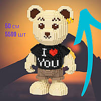 Конструктор 3D Magic Blocks в виде мишки Bearbrick Kisses I love you 50см 5599 деталей