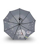 Парасолька Susino №646 жіноча автомат Кульбаба 9 спиць 3 складання Чорний (88923B-E), фото 3