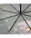 Парасолька Susino №646 жіноча автомат Кульбаба 9 спиць 3 складання Чорний (88923B-E), фото 6