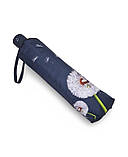 Парасолька Susino №646 жіноча автомат Кульбаба 9 спиць 3 складання Темно-синій (88923Q-E), фото 4