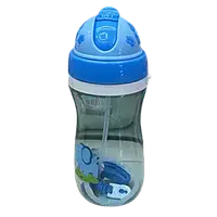 Бутылка-поилка детская Stenson WW02694 пластиковая с трубочкой/ремешком 500мл