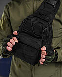 Польова сумка нагрудна Чорна, фото 3